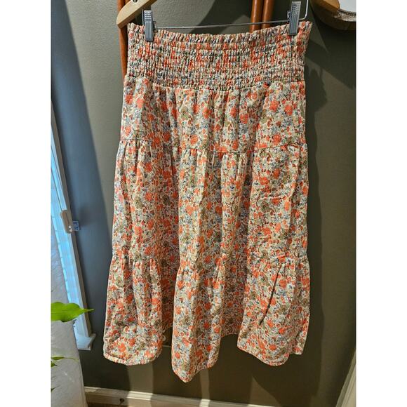 Universal Thread 100% Cotton Floral Maxi Skirt with Pockets – Size L - Picture 3 of 6